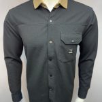 POCKET PEATH F/S SHIRT CONTRST COLLAR